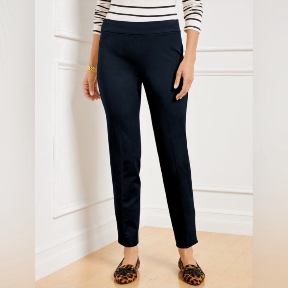 Talbots Women’s Chatham Ankle Pants Black White Plaid Size 10P - Picture 8 of 9